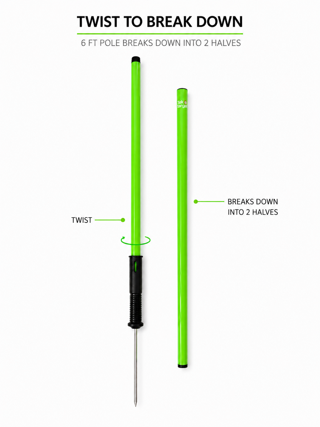 TekTarget Agility Poles with Rubber Bases (4)