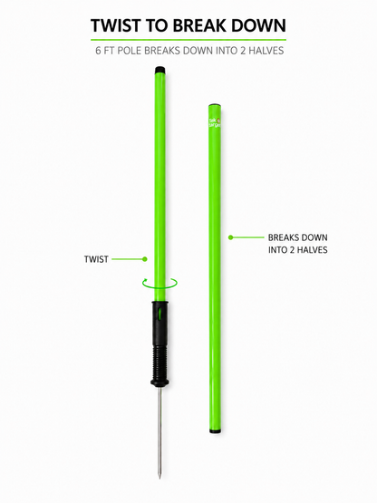 TekTarget Agility Poles with Rubber Bases (4)